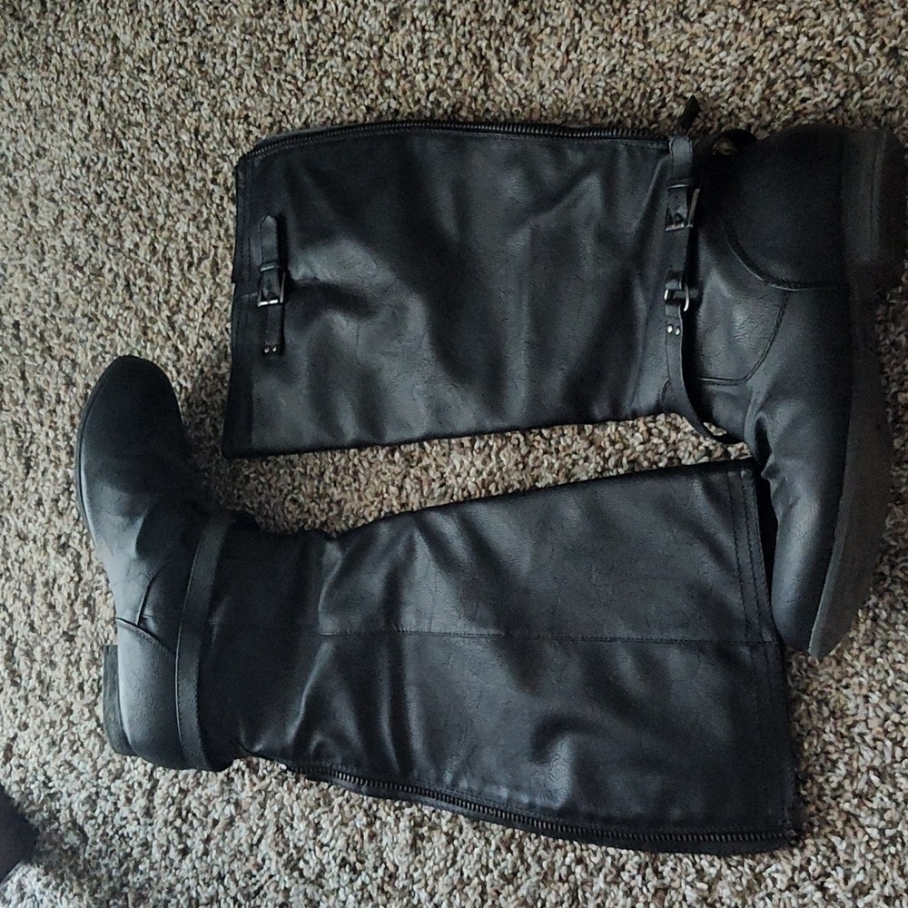 Tall black boots